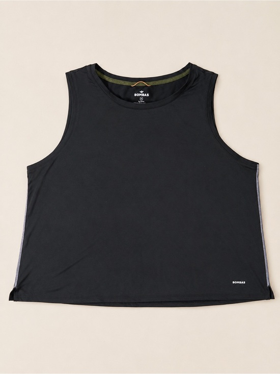 Bombas Tops - BOMBAS Womens Bee Better Tank Top Black Size 1X Athletic Fit